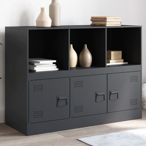 vidaXL, vidaXL Sideboard Anthrazit 99x39x73 cm Stahl, vidaXL Sideboard Anthrazit 99x39x73 cm Stahl