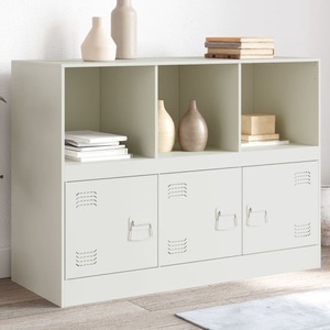 vidaXL, vidaXL Sideboard Weiß 99x39x73 cm Stahl, vidaXL Sideboard Weiß 99x39x73 cm Stahl
