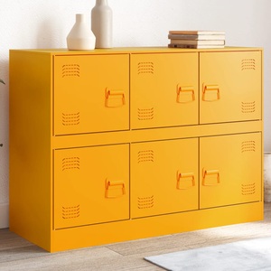 vidaXL, vidaXL Sideboard Senfgelb 99x39x73 cm Stahl