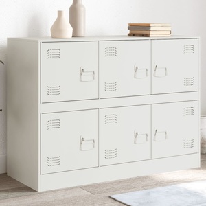 vidaXL, vidaXL Sideboard Weiß 99x39x73 cm Stahl