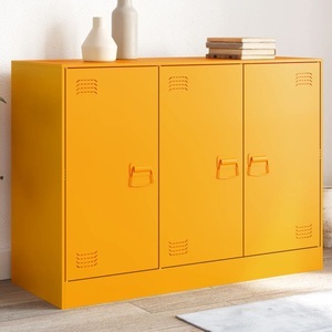 vidaXL, vidaXL Sideboard Senfgelb 99x39x73 cm Stahl, vidaXL Sideboard Senfgelb 99x39x73 cm Stahl