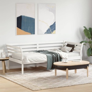 vidaXL, vidaXL Tagesbett Weiß 90x190 cm Massivholz Kiefer, vidaXL Tagesbett ohne Matratze Weiß 90x190 cm Massivholz Kiefer