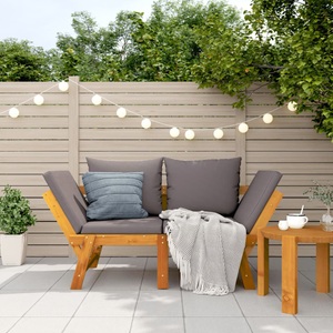 vidaXL, vidaXL Gartenbank mit Kissen 2-in-1 Massivholz Akazie