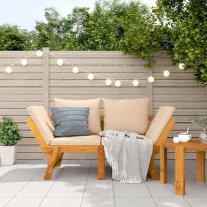 vidaXL, vidaXL Gartenbank mit Kissen 2-in-1 Massivholz Akazie