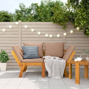 vidaXL, vidaXL Gartenbank mit Kissen 2-in-1 Massivholz Akazie
