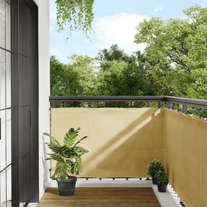 vidaXL, vidaXL Balkon-Sichtschutz Sandfarben 90x400 cm 100% Polyester-Oxford, vidaXL Balkon-Sichtschutz Sandfarben 90x400 cm 100% Polyester-Oxford