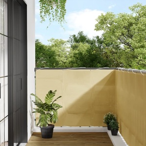 vidaXL, vidaXL Balkon-Sichtschutz Sandfarben 120x600 cm 100% Polyester-Oxford, vidaXL Balkon-Sichtschutz Sandfarben 120x600 cm 100% Polyester-Oxford