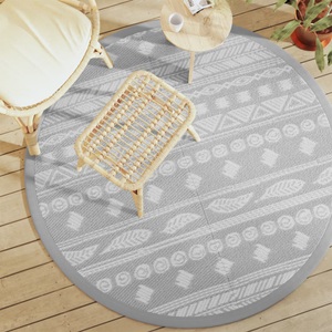 vidaXL, vidaXL Outdoor-Teppich Grau Ø160 cm PP