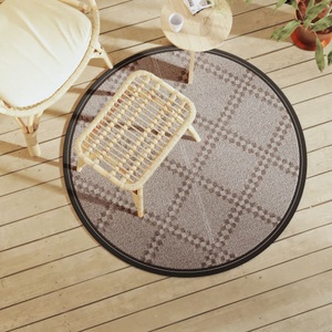 vidaXL, vidaXL Outdoor-Teppich Braun Ø120 cm PP