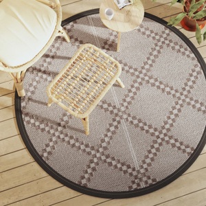 vidaXL, vidaXL Outdoor-Teppich Braun Ø160 cm PP