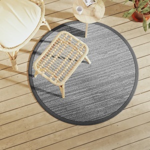 vidaXL, vidaXL Outdoor-Teppich Grau Ø120 cm PP