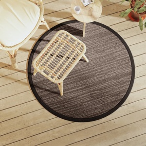 vidaXL, vidaXL Outdoor-Teppich Braun Ø120 cm PP