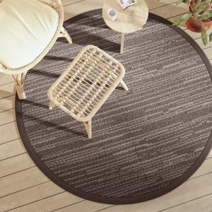 vidaXL, vidaXL Outdoor-Teppich Braun Ø160 cm PP