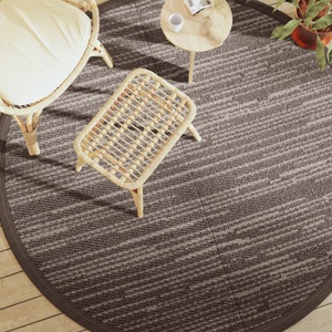 vidaXL, vidaXL Outdoor-Teppich Braun Ø200 cm PP