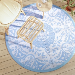 vidaXL, vidaXL Outdoor-Teppich Babyblau Ø160 cm PP