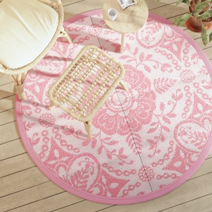 vidaXL, vidaXL Outdoor-Teppich Rosa Ø160 cm PP