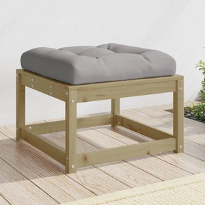 vidaXL, vidaXL Gartenhocker mit Kissen 63,5x63,5x38 cm Kiefernholz Imprägniert, vidaXL Gartenhocker mit Kissen Kiefernholz Imprägniert