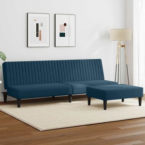 vidaXL, vidaXL 2-tlg. Sofagarnitur Blau Samt