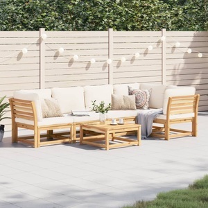 vidaXL, vidaXL 6-tlg. Garten-Lounge-Set mit Kissen Massivholz Akazie, vidaXL 6-tlg. Garten-Lounge-Set mit Kissen Massivholz Akazie