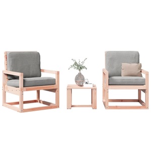 vidaXL, vidaXL 3-tlg. Garten-Lounge-Set Massivholz Douglasie, vidaXL 3-tlg. Garten-Lounge-Set Massivholz Douglasie