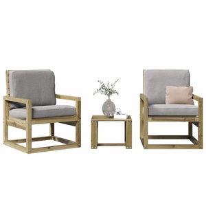 vidaXL, vidaXL 3-tlg. Garten-Lounge-Set Kiefernholz Imprägniert