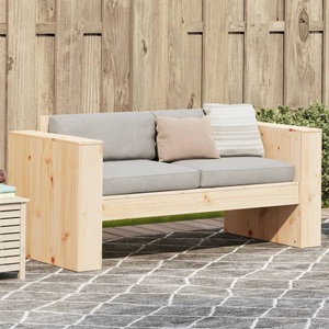 vidaXL, vidaXL Gartensofa 2-Sitzer 134x60x62 cm Massivholz Kiefer, vidaXL Gartensofa 2-Sitzer 134x60x62 cm Massivholz Kiefer