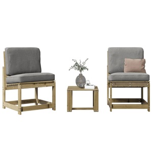 vidaXL, vidaXL 3-tlg. Garten-Lounge-Set Kiefernholz Imprägniert