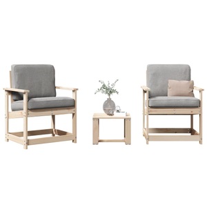 vidaXL, vidaXL 3-tlg. Garten-Lounge-Set Massivholz Kiefer, vidaXL 3-tlg. Garten-Lounge-Set Massivholz Kiefer