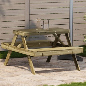 vidaXL, vidaXL Picknicktisch 105x134x75 cm Imprägniertes Kiefernholz, vidaXL Picknicktisch 105x134x75 cm Imprägniertes Kiefernholz