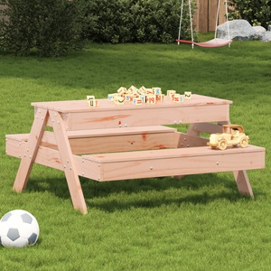 vidaXL, vidaXL Picknicktisch mit Sandkasten für Kinder Massivholz Douglasie, vidaXL Picknicktisch mit Sandkasten für Kinder Massivholz Douglasie