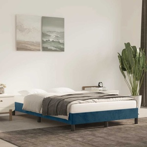 vidaXL, vidaXL Bettgestell Dunkelblau 120x190 cm Samt