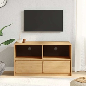 vidaXL, vidaXL TV-Schrank SAUDA Eiche-Optik 99x43x55 cm Massivholz Kiefer