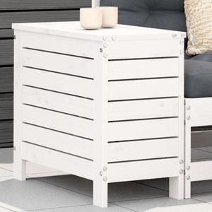 vidaXL, vidaXL Gartenhocker Weiß 62x31,5x52 cm Massivholz Kiefer, vidaXL Gartenhocker Weiß 62x31,5x52 cm Massivholz Kiefer