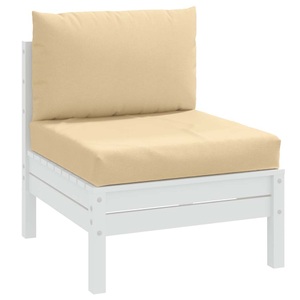 vidaXL, vidaXL Palettenkissen 2-tlg. Melange Beige Stoff, vidaXL Palettenkissen 2-tlg. Melange Beige Stoff