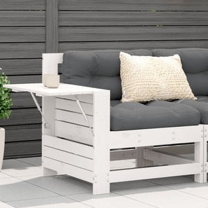 vidaXL, vidaXL Gartensofa mit Armlehne und Beistelltisch Massivholz Kiefer, vidaXL Gartensofa mit Armlehne und Beistelltisch Massivholz Kiefer