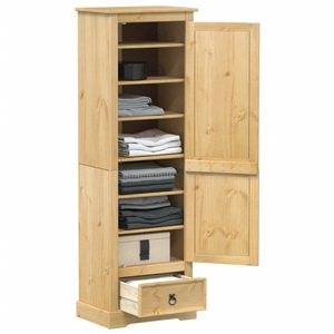 vidaXL, vidaXL Kleiderschrank Corona 55x38x170 cm Massivholz Kiefer, vidaXL Kleiderschrank Corona 55x38x170 cm Massivholz Kiefer