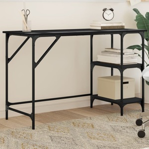 vidaXL, vidaXL Schreibtisch Schwarz 120x50x75 cm Metall und Holzwerkstoff