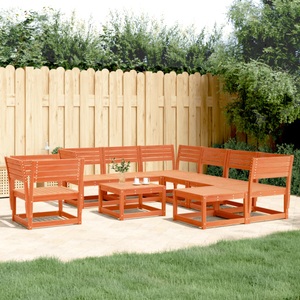 vidaXL, vidaXL 8-tlg. Garten-Lounge-Set Wachsbraun Massivholz Kiefer, vidaXL 8-tlg. Garten-Lounge-Set Wachsbraun Massivholz Kiefer