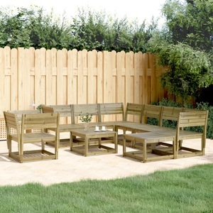 vidaXL, vidaXL 8-tlg. Garten-Lounge-Set Kiefernholz Imprägniert, vidaXL 8-tlg. Garten-Lounge-Set Kiefernholz Imprägniert