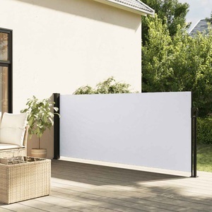 vidaXL, vidaXL Seitenmarkise Ausziehbar Weiß 100x300 cm