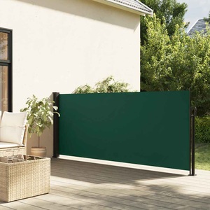 vidaXL, vidaXL Seitenmarkise Ausziehbar Dunkelgrün 100x300 cm