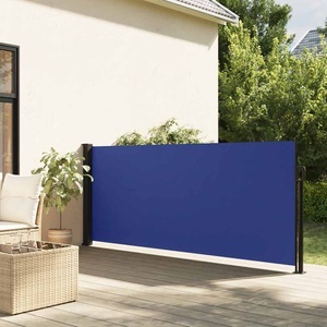 vidaXL, vidaXL Seitenmarkise Ausziehbar Blau 120x500 cm