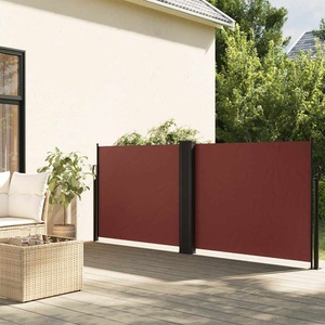 vidaXL, vidaXL Seitenmarkise Ausziehbar Braun 100x600 cm