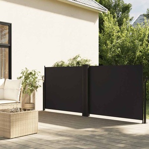 vidaXL, vidaXL Seitenmarkise Ausziehbar Schwarz 120x1200 cm