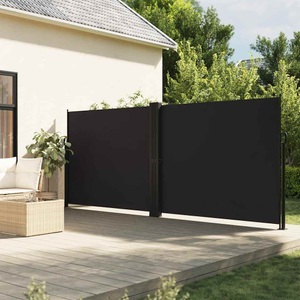 vidaXL, vidaXL Seitenmarkise Ausziehbar Schwarz 160x1200 cm