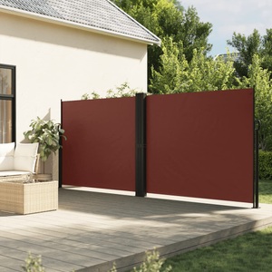 vidaXL, vidaXL Seitenmarkise Ausziehbar Braun 160x1000 cm