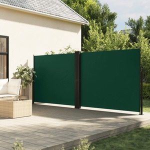 vidaXL, vidaXL Seitenmarkise Ausziehbar Dunkelgrün 180x1000 cm