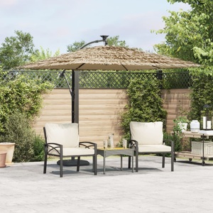 vidaXL, vidaXL Sonnenschirm mit Stahlmast Braun 290x290x238 cm, vidaXL Sonnenschirm mit Stahlmast Braun 290x290x238 cm