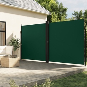 vidaXL, vidaXL Seitenmarkise Ausziehbar Dunkelgrün 220x1200 cm, vidaXL Seitenmarkise Ausziehbar Dunkelgrün 220x1200 cm