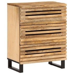 vidaXL, vidaXL Sideboard 60x34x75 cm Raues Massives Mangoholz, vidaXL Sideboard 60x34x75 cm Raues Massives Mangoholz